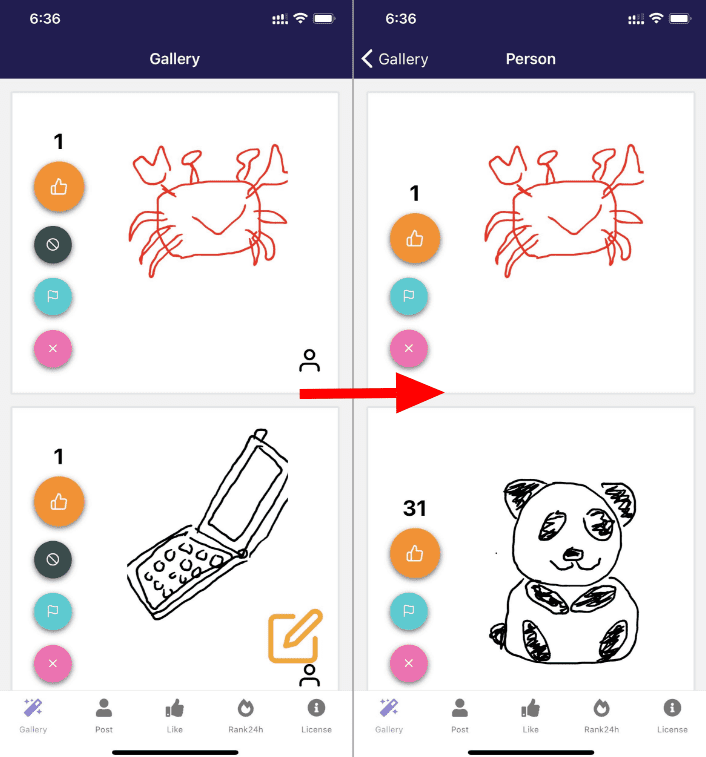 特定のユーザーの投稿を一覧できるようにしました