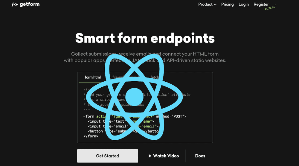 React Nativeでgetform.ioを使う